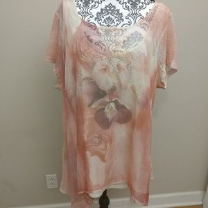 One World Pink Floral Top